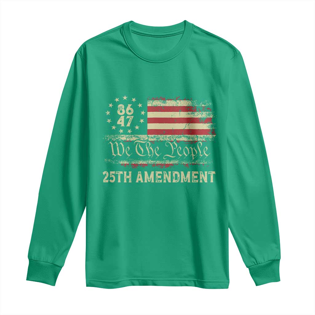 8647 Resist 25th Amendment Long Sleeve Shirt Vintage American Flag