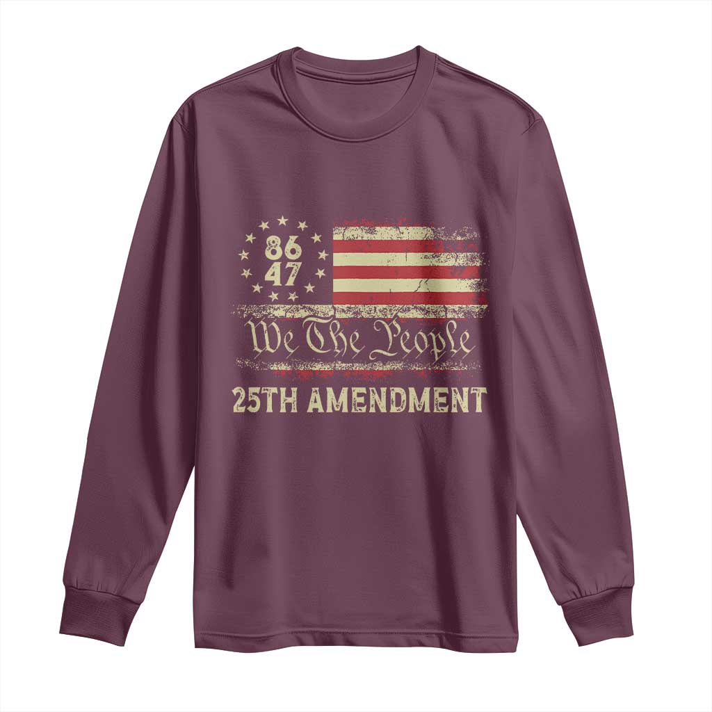 8647 Resist 25th Amendment Long Sleeve Shirt Vintage American Flag