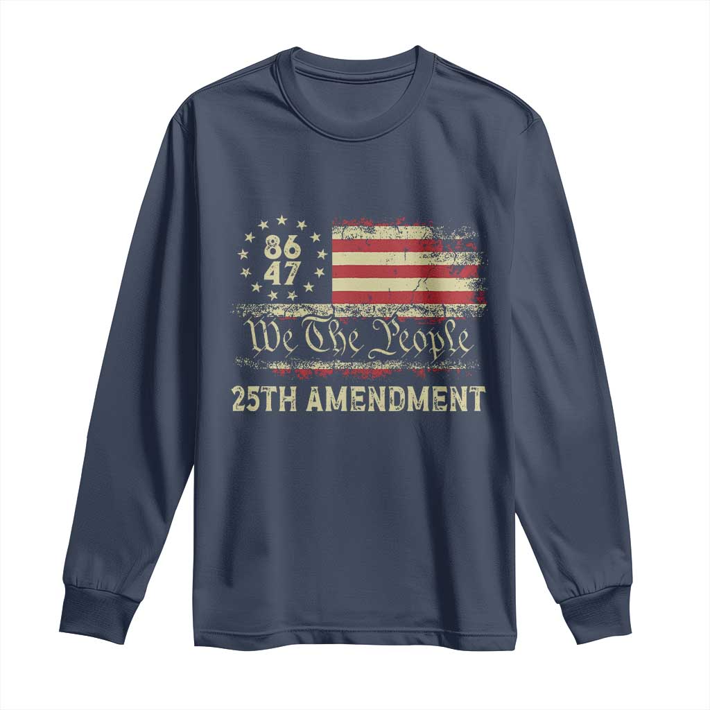 8647 Resist 25th Amendment Long Sleeve Shirt Vintage American Flag