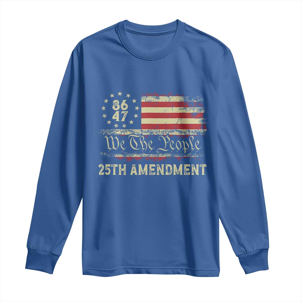 8647 Resist 25th Amendment Long Sleeve Shirt Vintage American Flag