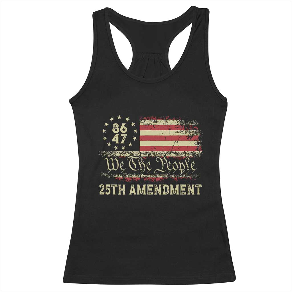 8647 Resist 25th Amendment Racerback Tank Top Vintage American Flag