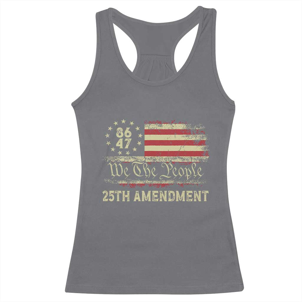 8647 Resist 25th Amendment Racerback Tank Top Vintage American Flag