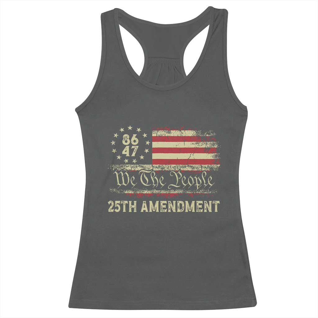 8647 Resist 25th Amendment Racerback Tank Top Vintage American Flag