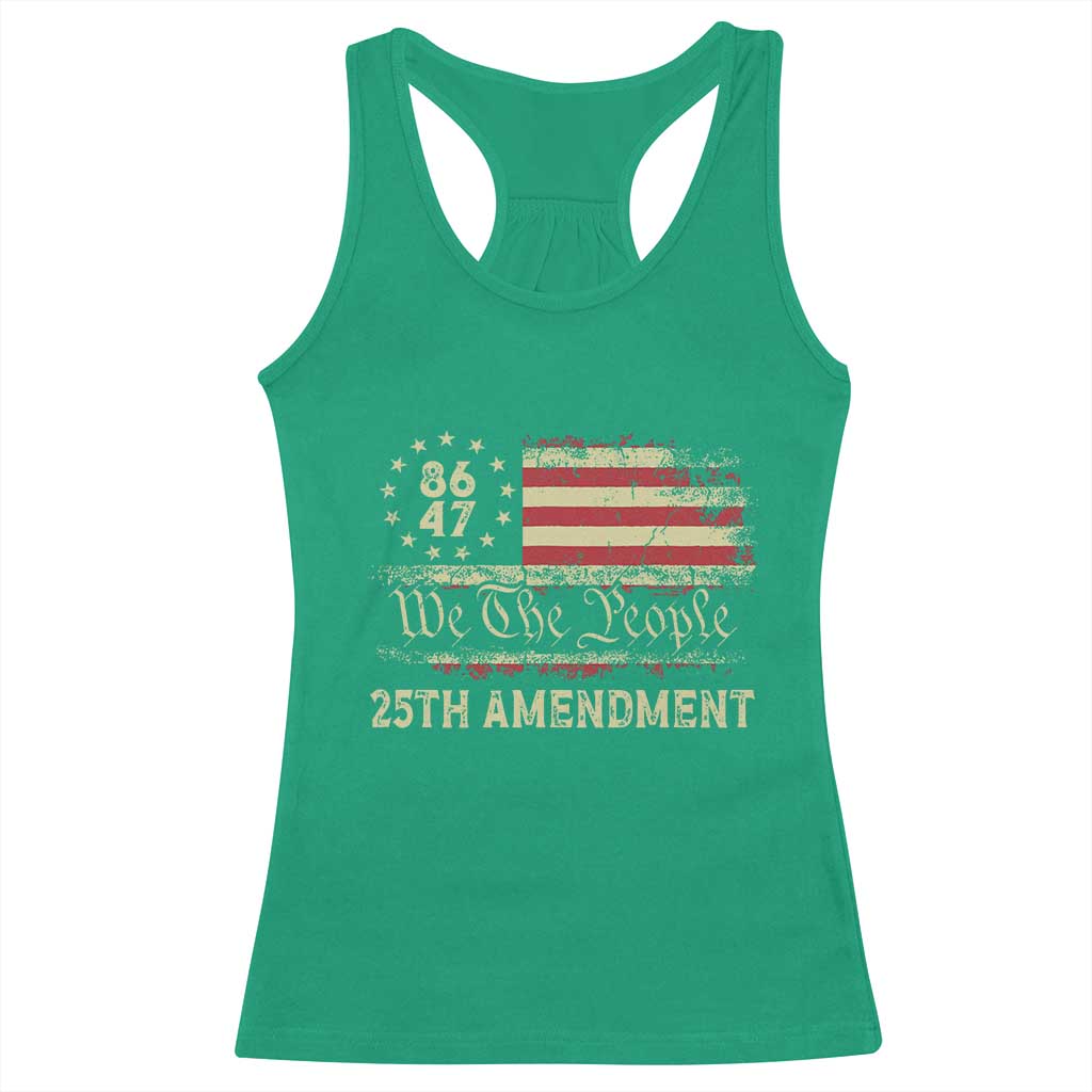 8647 Resist 25th Amendment Racerback Tank Top Vintage American Flag