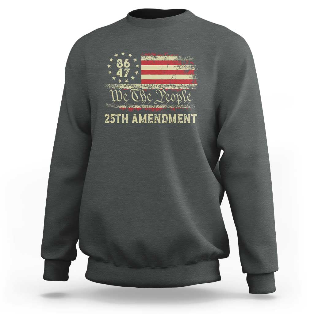 8647 Resist 25th Amendment Sweatshirt Vintage American Flag