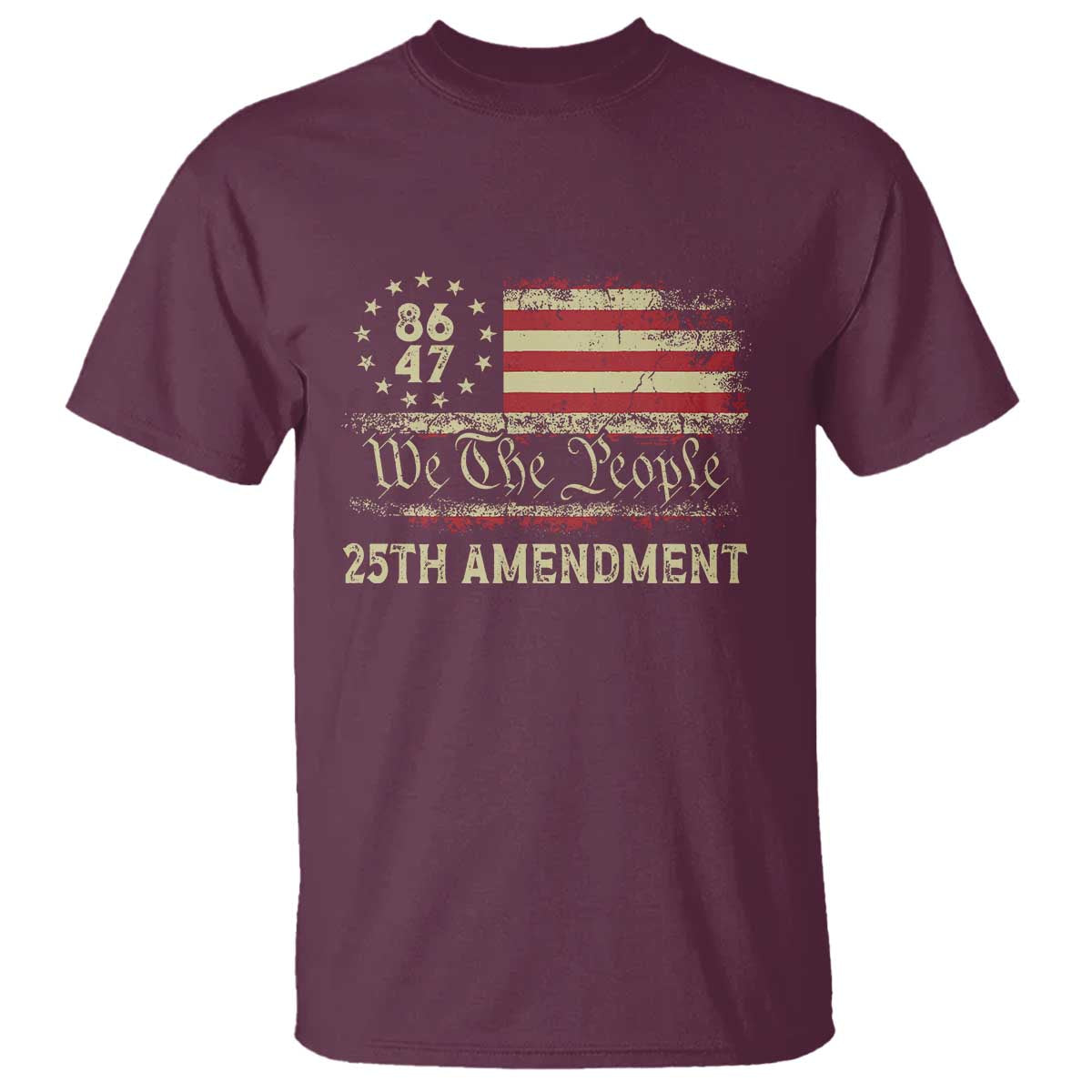 8647 Resist 25th Amendment T Shirt Vintage American Flag