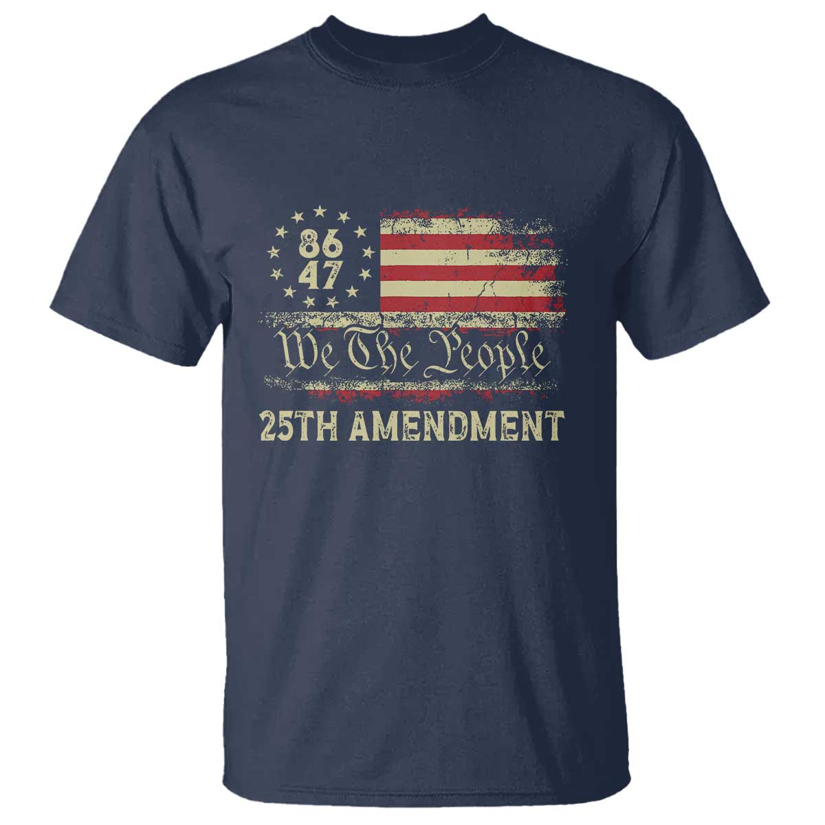 8647 Resist 25th Amendment T Shirt Vintage American Flag