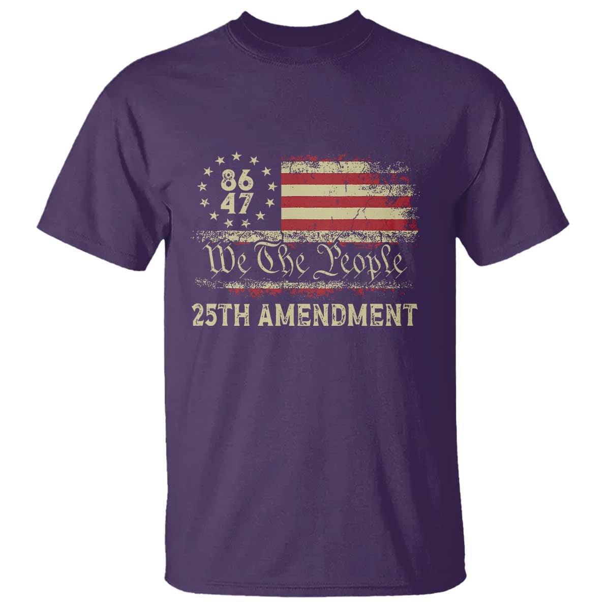 8647 Resist 25th Amendment T Shirt Vintage American Flag