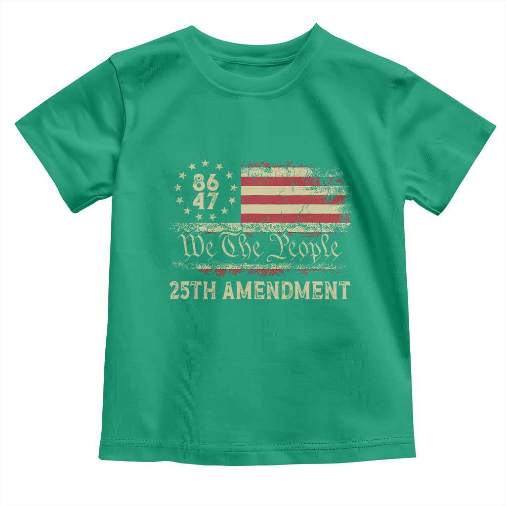 8647 Resist 25th Amendment Toddler T Shirt Vintage American Flag