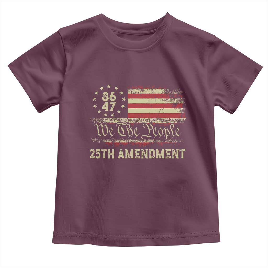 8647 Resist 25th Amendment Toddler T Shirt Vintage American Flag