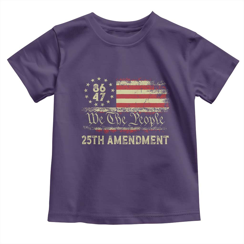 8647 Resist 25th Amendment Toddler T Shirt Vintage American Flag