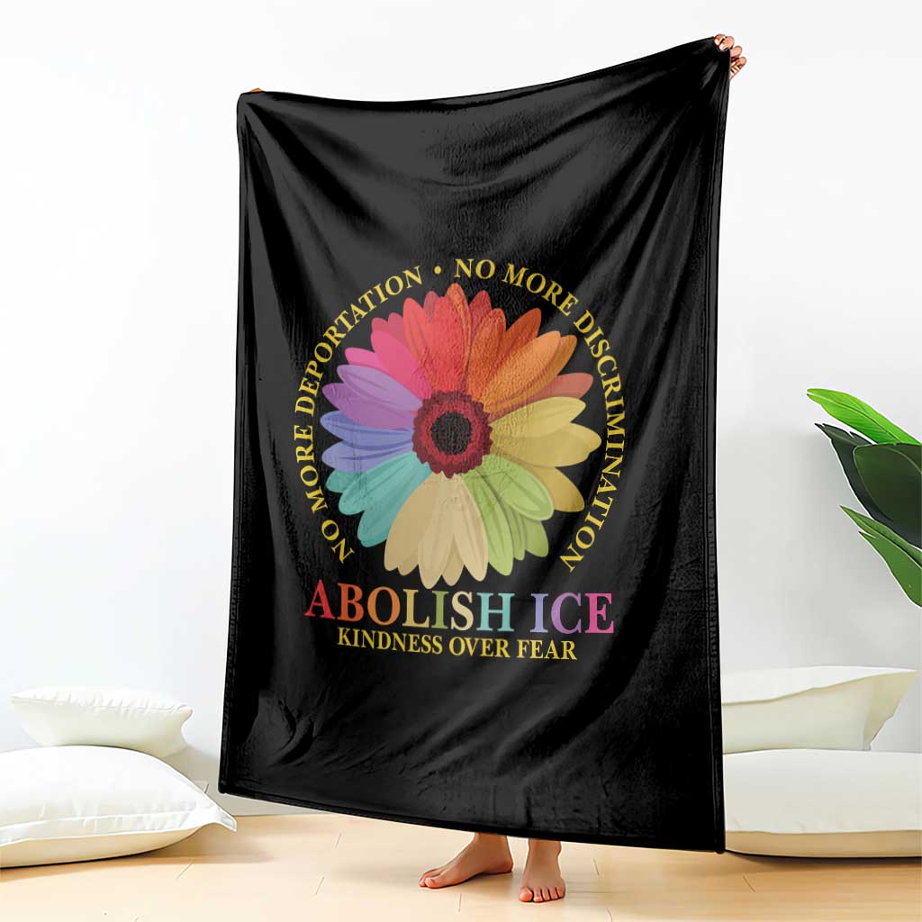 Abolish Ice Throw Blanket No More Deportation No More Discrimmination Kindness Over Fear