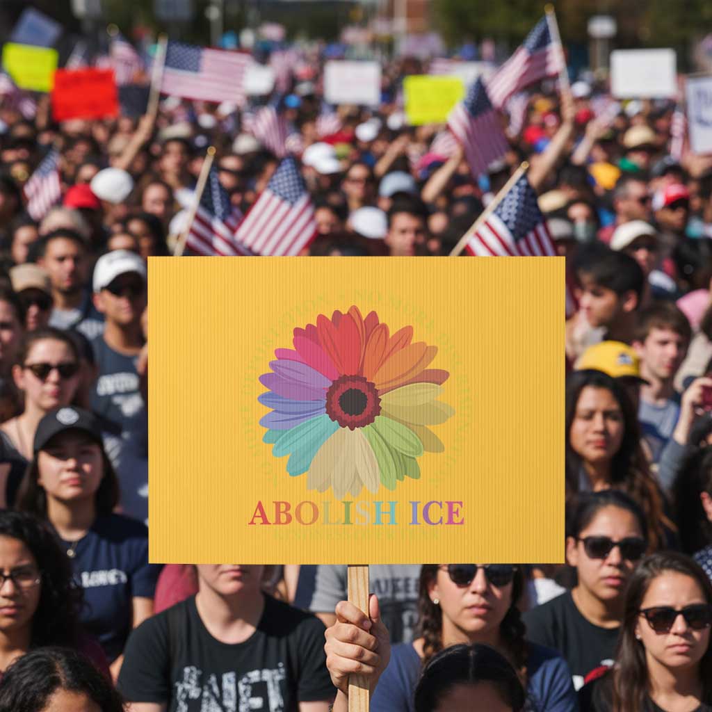 Abolish Ice Protest Sign No More Deportation No More Discrimmination Kindness Over Fear