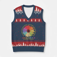 Abolish Ice V-Neck Knit Sweater Vest No More Deportation No More Discrimmination Kindness Over Fear