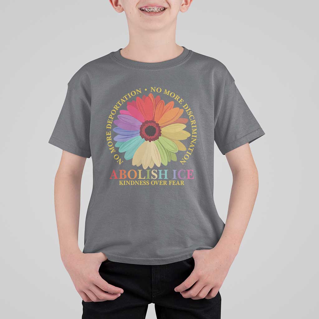 Abolish Ice T Shirt For Kid No More Deportation No More Discrimmination Kindness Over Fear