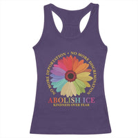 Abolish Ice Racerback Tank Top No More Deportation No More Discrimmination Kindness Over Fear