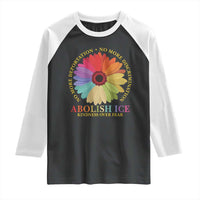 Abolish Ice Raglan Shirt No More Deportation No More Discrimmination Kindness Over Fear