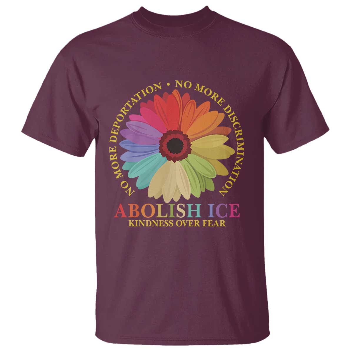 Abolish Ice T Shirt No More Deportation No More Discrimmination Kindness Over Fear