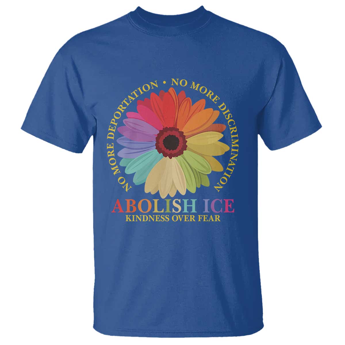 Abolish Ice T Shirt No More Deportation No More Discrimmination Kindness Over Fear