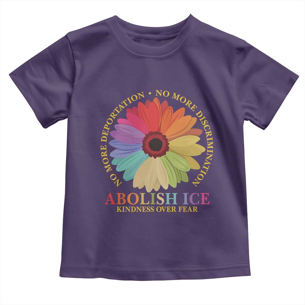 Abolish Ice Toddler T Shirt No More Deportation No More Discrimmination Kindness Over Fear