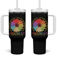 Abolish Ice Tumbler With Handle No More Deportation No More Discrimmination Kindness Over Fear