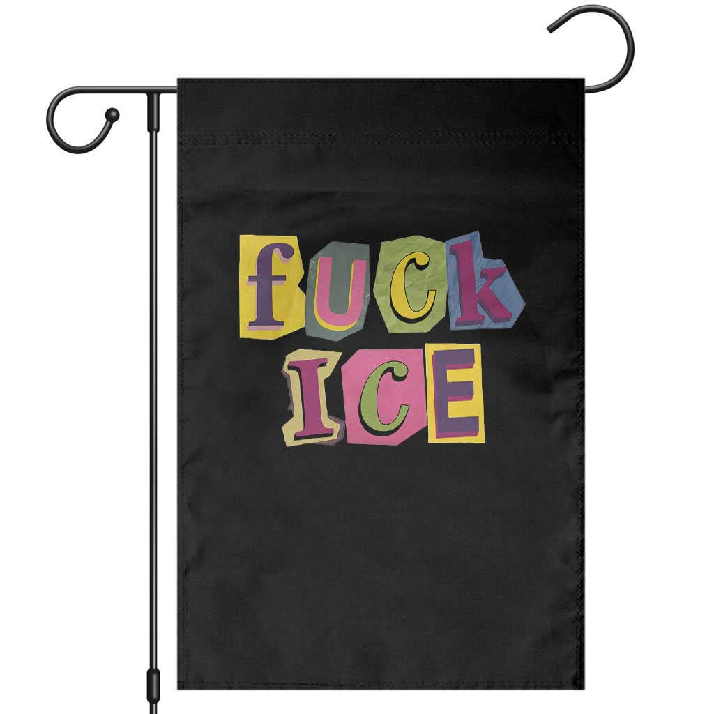 Fck Ice Garden Flag Immigration Activist Magazine Cutout Paper Graphic