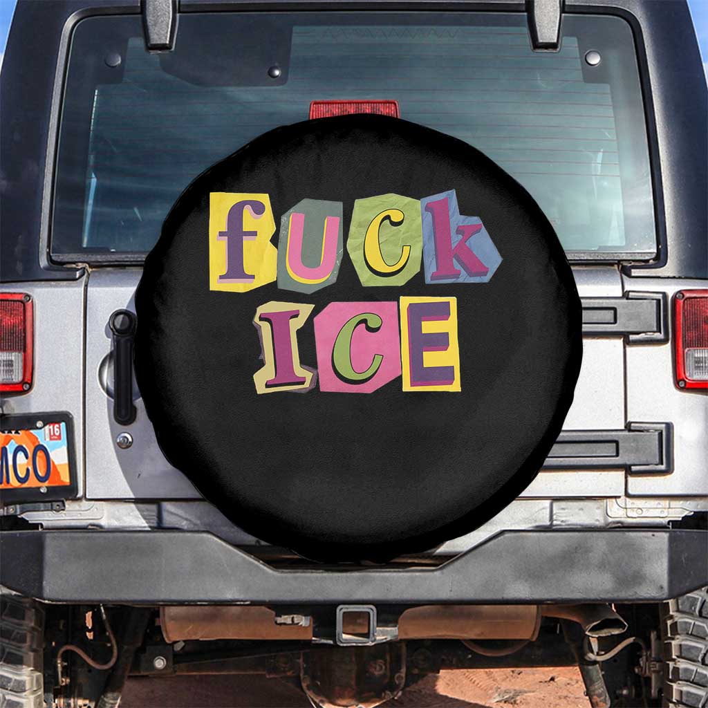 Fck Ice Spare Tire Cover Immigration Activist Magazine Cutout Paper Graphic