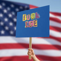 Fck Ice Protest Sign Immigration Activist Magazine Cutout Paper Graphic