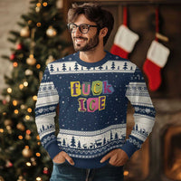 Fck Ice Ugly Christmas Sweater Immigration Activist Magazine Cutout Paper Graphic