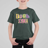 Fck Ice T Shirt For Kid Immigration Activist Magazine Cutout Paper Graphic