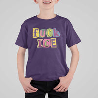 Fck Ice T Shirt For Kid Immigration Activist Magazine Cutout Paper Graphic