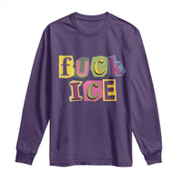 Fck Ice Long Sleeve Shirt Immigration Activist Magazine Cutout Paper Graphic
