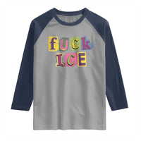 Fck Ice Raglan Shirt Immigration Activist Magazine Cutout Paper Graphic