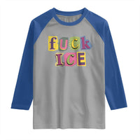 Fck Ice Raglan Shirt Immigration Activist Magazine Cutout Paper Graphic