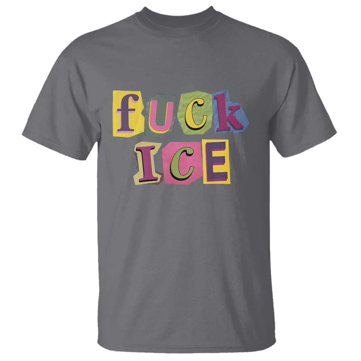 Fck Ice T Shirt Immigration Activist Magazine Cutout Paper Graphic