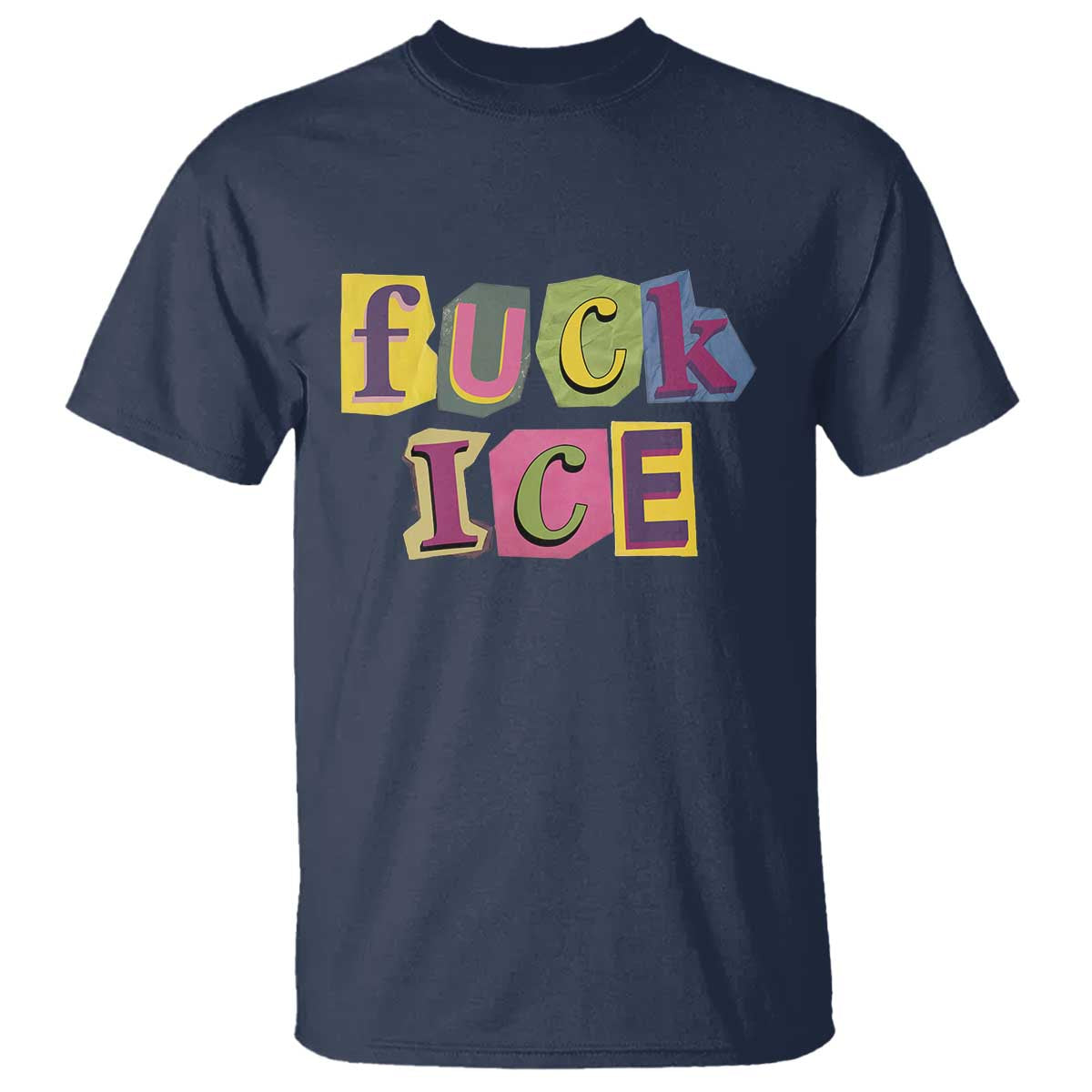 Fck Ice T Shirt Immigration Activist Magazine Cutout Paper Graphic