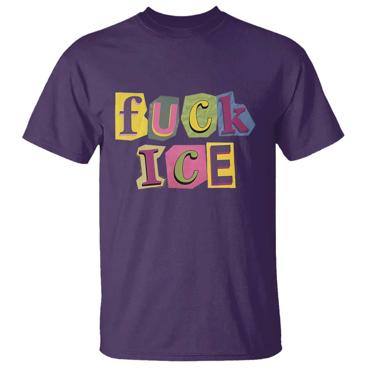 Fck Ice T Shirt Immigration Activist Magazine Cutout Paper Graphic
