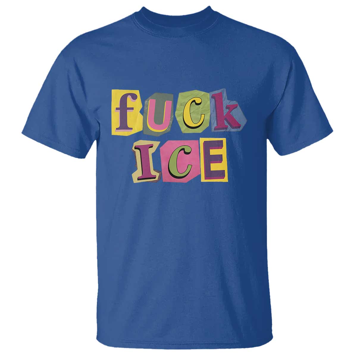 Fck Ice T Shirt Immigration Activist Magazine Cutout Paper Graphic