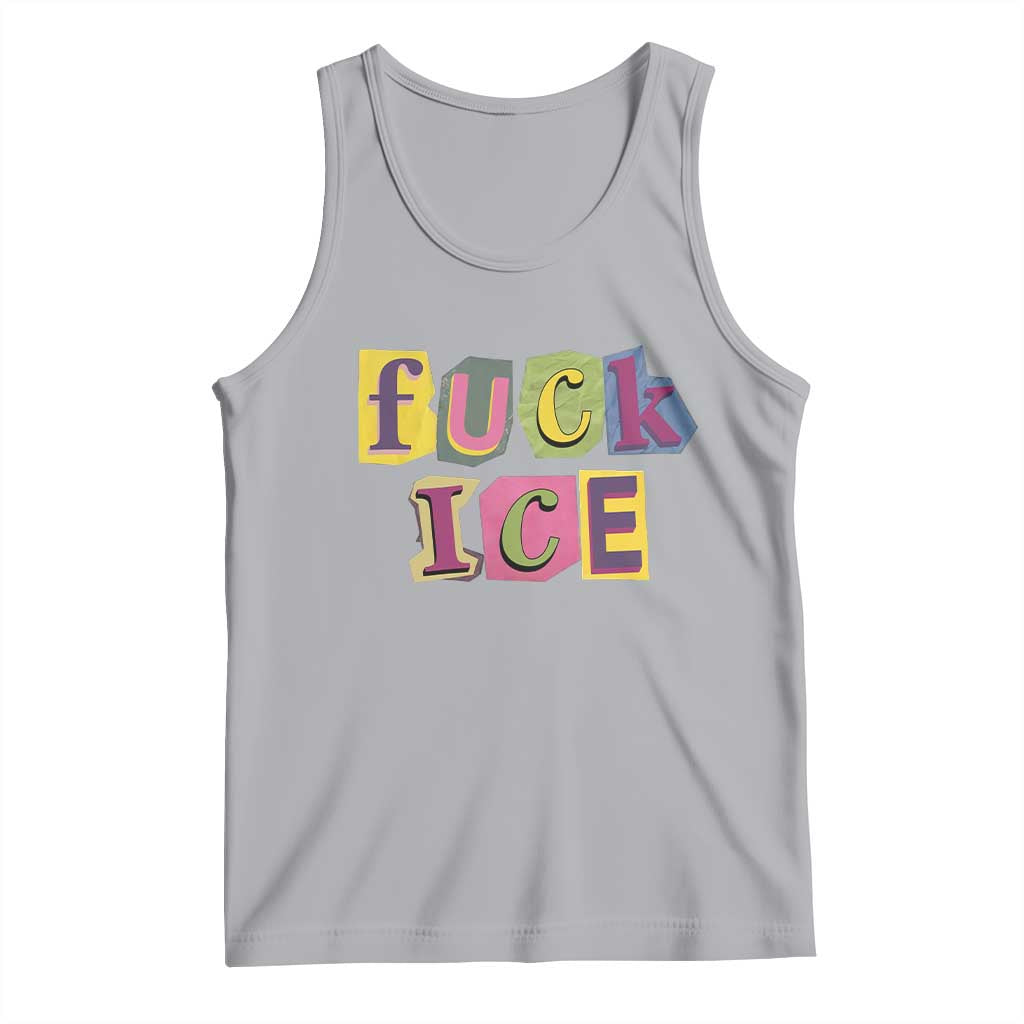 Fck Ice Tank Top Immigration Activist Magazine Cutout Paper Graphic