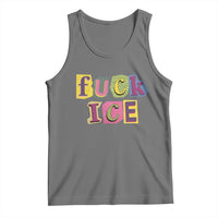 Fck Ice Tank Top Immigration Activist Magazine Cutout Paper Graphic