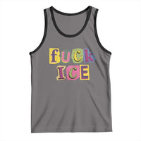 Fck Ice Tank Top Immigration Activist Magazine Cutout Paper Graphic