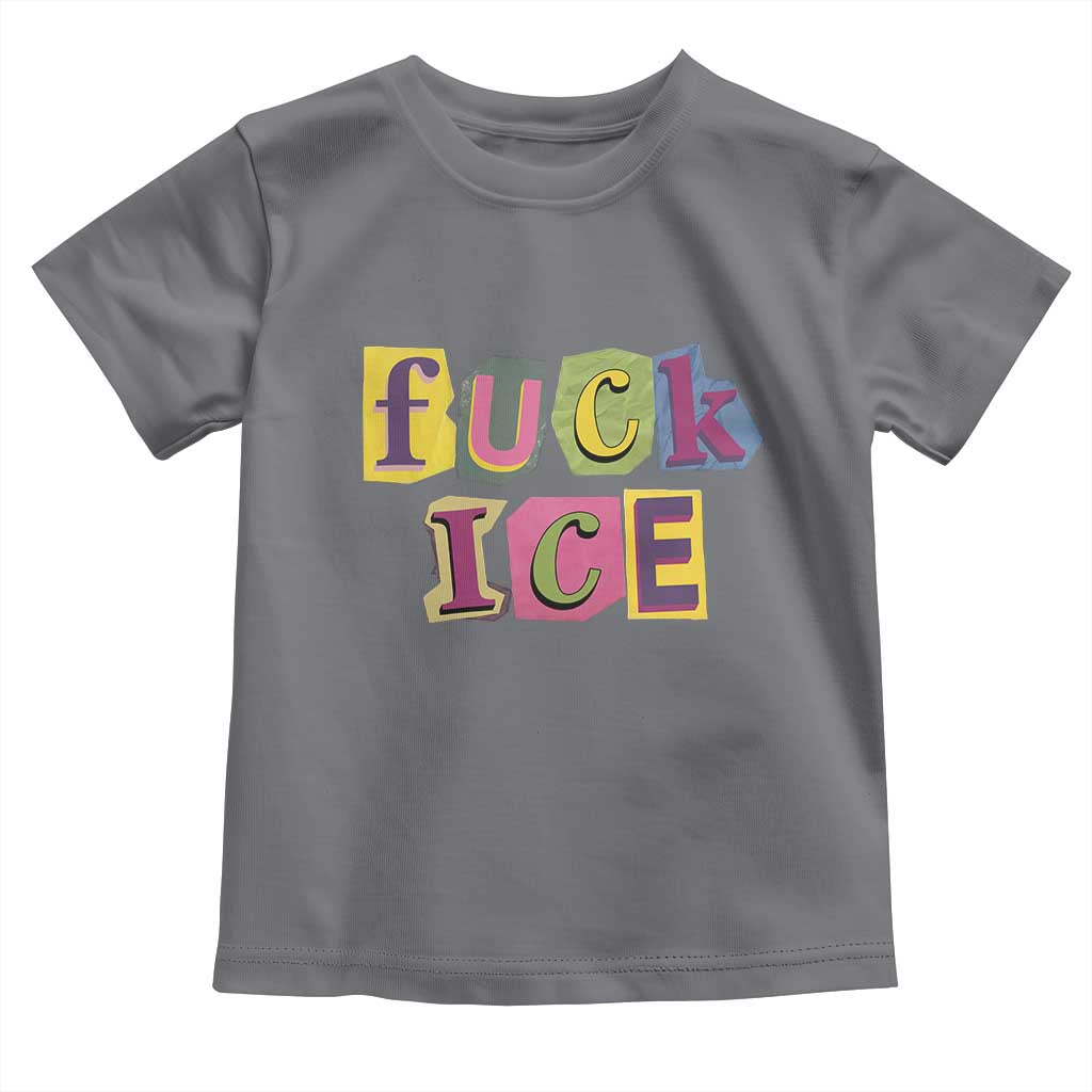 Fck Ice Toddler T Shirt Immigration Activist Magazine Cutout Paper Graphic