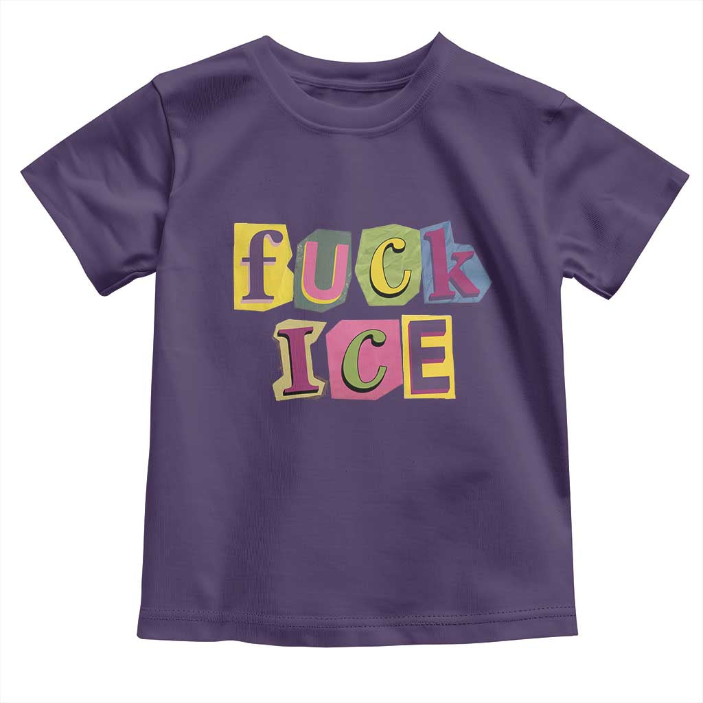 Fck Ice Toddler T Shirt Immigration Activist Magazine Cutout Paper Graphic