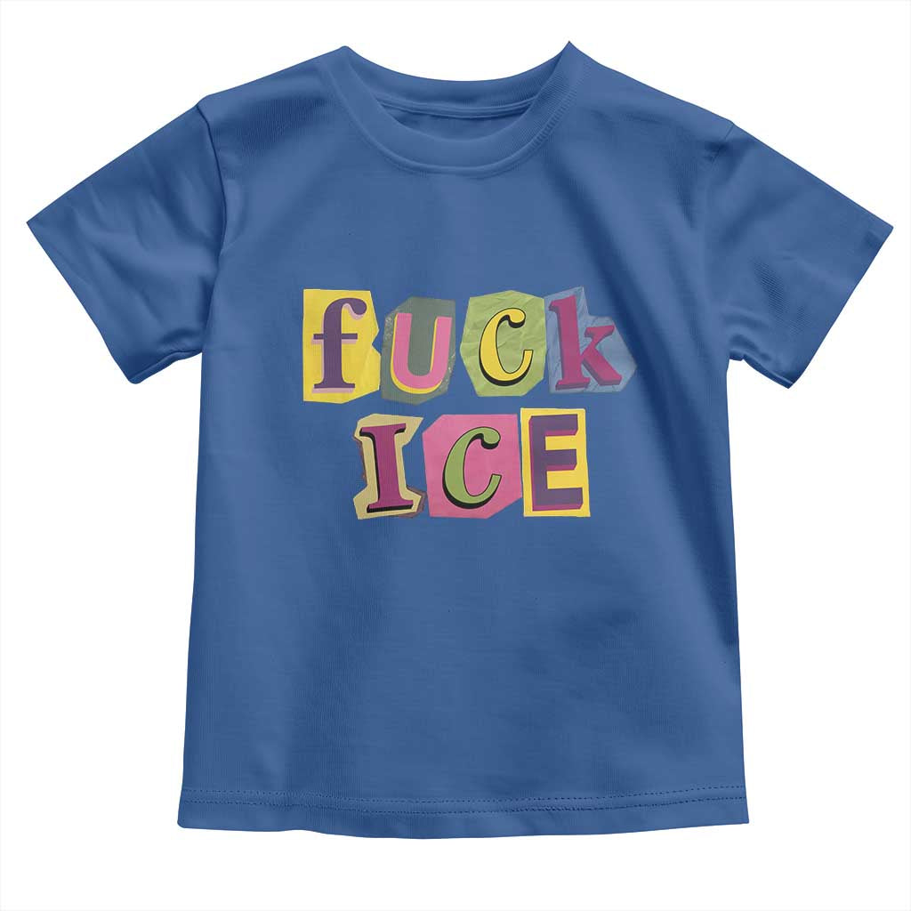 Fck Ice Toddler T Shirt Immigration Activist Magazine Cutout Paper Graphic