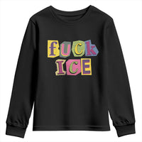 Fck Ice Youth Sweatshirt Immigration Activist Magazine Cutout Paper Graphic