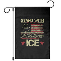 Stand With Ice Garden Flag Immigration Officers American Flag Border Patrol
