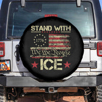 Stand With Ice Spare Tire Cover Immigration Officers American Flag Border Patrol