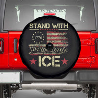 Stand With Ice Spare Tire Cover Immigration Officers American Flag Border Patrol