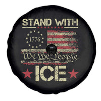 Stand With Ice Spare Tire Cover Immigration Officers American Flag Border Patrol