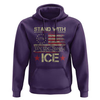 Stand With Ice Hoodie Immigration Officers American Flag Border Patrol